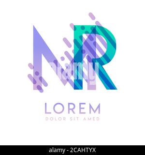 MR logo with the theme of galaxy speed and style that is suitable for creative and business industries. RM Letter Logo design for all webpage media an Stock Vector