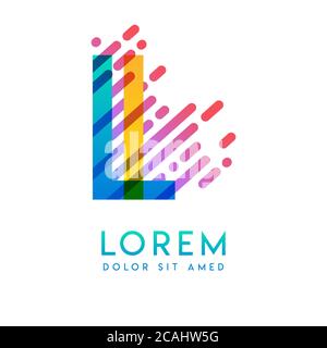 IL logo with the theme of galaxy speed and style that is suitable for creative and business industries. LI Letter Logo design for all webpage media an Stock Vector