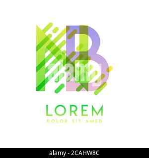 NB logo with the theme of galaxy speed and style that is suitable for creative and business industries. BN Letter Logo design for all webpage media an Stock Vector
