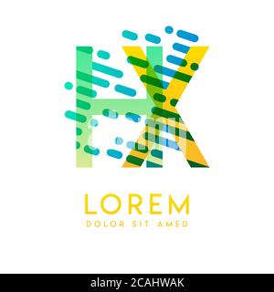 HX logo with the theme of galaxy speed and style that is suitable for creative and business industries. XH Letter Logo design for all webpage media an Stock Vector