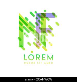 NF logo with the theme of galaxy speed and style that is suitable for creative and business industries. FN Letter Logo design for all webpage media an Stock Vector