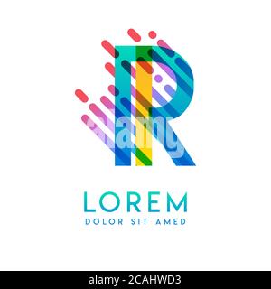 IR logo with the theme of galaxy speed and style that is suitable for creative and business industries. RI Letter Logo design for all webpage media an Stock Vector