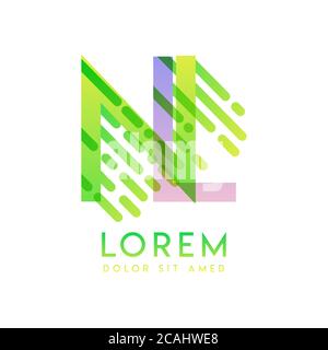NL logo with the theme of galaxy speed and style that is suitable for creative and business industries. LN Letter Logo design for all webpage media an Stock Vector