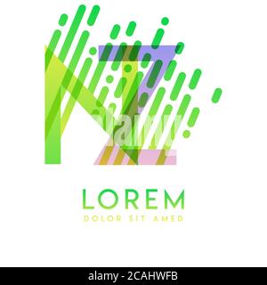 NZ logo with the theme of galaxy speed and style that is suitable for creative and business industries. ZN Letter Logo design for all webpage media an Stock Vector