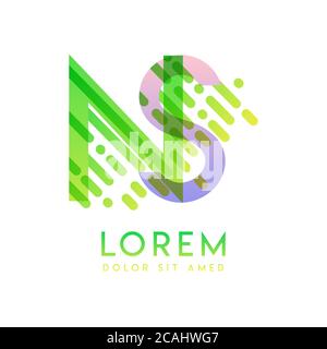 NS logo with the theme of galaxy speed and style that is suitable for creative and business industries. SN Letter Logo design for all webpage media an Stock Vector