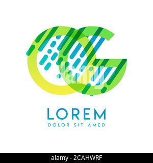 OG logo with the theme of galaxy speed and style that is suitable for creative and business industries. GO Letter Logo design for all webpage media an Stock Vector