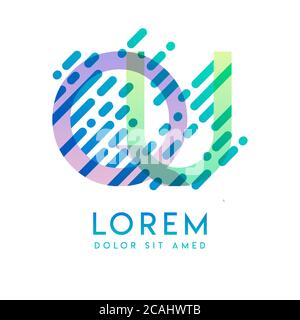 QU logo with the theme of galaxy speed and style that is suitable for creative and business industries. UQ Letter Logo design for all webpage media an Stock Vector