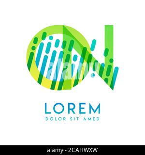 ON logo with the theme of galaxy speed and style that is suitable for creative and business industries. NO Letter Logo design for all webpage media an Stock Vector