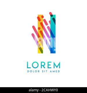 II logo with the theme of galaxy speed and style that is suitable for creative and business industries. II Letter Logo design for all webpage media an Stock Vector