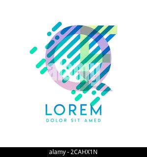 QF logo with the theme of galaxy speed and style that is suitable for creative and business industries. FQ Letter Logo design for all webpage media an Stock Vector
