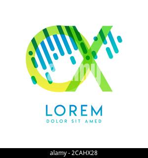 OX logo with the theme of galaxy speed and style that is suitable for creative and business industries. XO Letter Logo design for all webpage media an Stock Vector