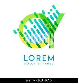 OY logo with the theme of galaxy speed and style that is suitable for creative and business industries. YO Letter Logo design for all webpage media an Stock Vector