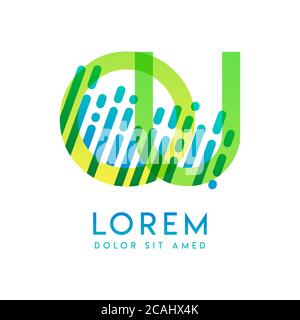 OU logo with the theme of galaxy speed and style that is suitable for creative and business industries. UO Letter Logo design for all webpage media an Stock Vector
