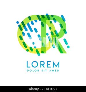 OR logo with the theme of galaxy speed and style that is suitable for creative and business industries. RO Letter Logo design for all webpage media an Stock Vector
