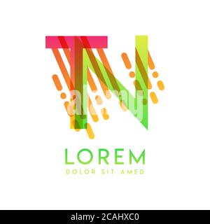 TN logo with the theme of galaxy speed and style that is suitable for creative and business industries. NT Letter Logo design for all webpage media an Stock Vector