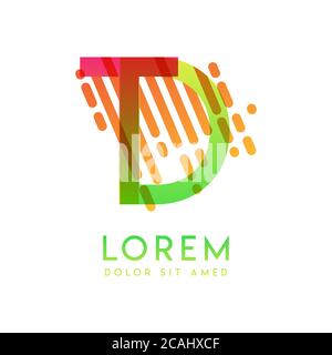 TD logo with the theme of galaxy speed and style that is suitable for creative and business industries. DT Letter Logo design for all webpage media an Stock Vector
