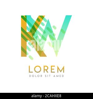 KW logo with the theme of galaxy speed and style that is suitable for creative and business industries. WK Letter Logo design for all webpage media an Stock Vector