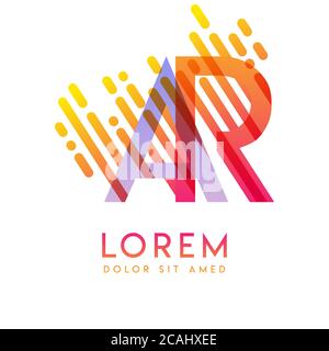 RA logo with the theme of galaxy speed and style that is suitable for creative and business industries. AR Letter Logo design for all webpage media an Stock Vector