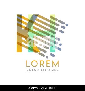 KH logo with the theme of galaxy speed and style that is suitable for creative and business industries. HK Letter Logo design for all webpage media an Stock Vector