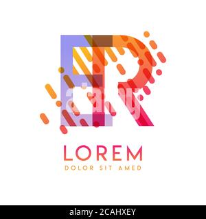 RE logo with the theme of galaxy speed and style that is suitable for creative and business industries. ER Letter Logo design for all webpage media an Stock Vector