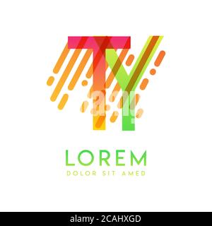 TY logo with the theme of galaxy speed and style that is suitable for creative and business industries. YT Letter Logo design for all webpage media an Stock Vector