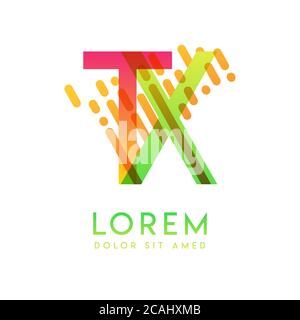 TX logo with the theme of galaxy speed and style that is suitable for creative and business industries. XT Letter Logo design for all webpage media an Stock Vector