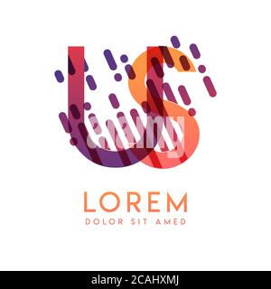 US logo with the theme of galaxy speed and style that is suitable for creative and business industries. SU Letter Logo design for all webpage media an Stock Vector