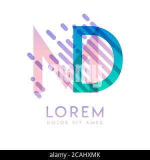 MD logo with the theme of galaxy speed and style that is suitable for creative and business industries. DM Letter Logo design for all webpage media an Stock Vector