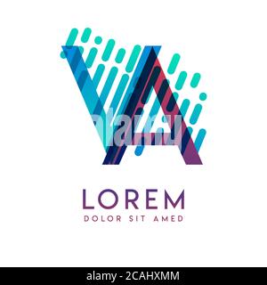 VA logo with the theme of galaxy speed and style that is suitable for creative and business industries. AV Letter Logo design for all webpage media an Stock Vector