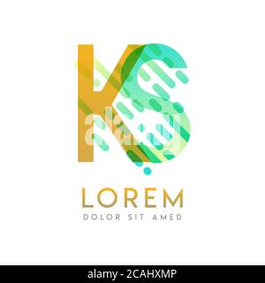 KS logo with the theme of galaxy speed and style that is suitable for creative and business industries. SK Letter Logo design for all webpage media an Stock Vector
