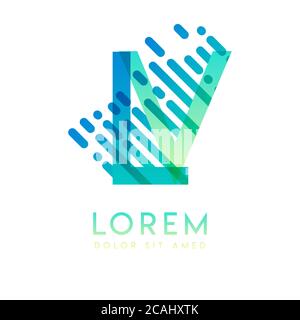 LV logo with the theme of galaxy speed and style that is suitable for creative and business industries. VL Letter Logo design for all webpage media an Stock Vector
