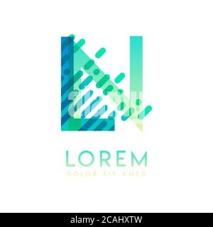 LN logo with the theme of galaxy speed and style that is suitable for creative and business industries. NL Letter Logo design for all webpage media an Stock Vector