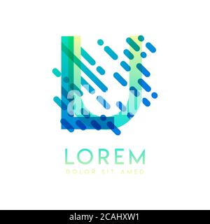 LU logo with the theme of galaxy speed and style that is suitable for creative and business industries. UL Letter Logo design for all webpage media an Stock Vector