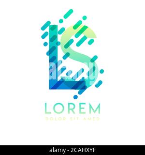 LS logo with the theme of galaxy speed and style that is suitable for creative and business industries. SL Letter Logo design for all webpage media an Stock Vector