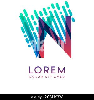 VN logo with the theme of galaxy speed and style that is suitable for creative and business industries. NV Letter Logo design for all webpage media an Stock Vector
