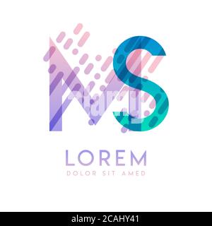 MS logo with the theme of galaxy speed and style that is suitable for creative and business industries. SM Letter Logo design for all webpage media an Stock Vector