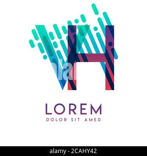 VH logo with the theme of galaxy speed and style that is suitable for creative and business industries. HV Letter Logo design for all webpage media an Stock Vector
