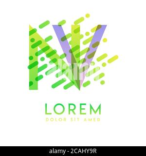 NV logo with the theme of galaxy speed and style that is suitable for creative and business industries. VN Letter Logo design for all webpage media an Stock Vector