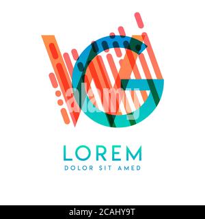 WG logo with the theme of galaxy speed and style that is suitable for creative and business industries. GW Letter Logo design for all webpage media an Stock Vector