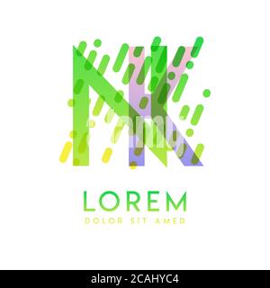 NK logo with the theme of galaxy speed and style that is suitable for creative and business industries. KN Letter Logo design for all webpage media an Stock Vector