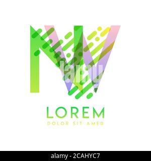 NW logo with the theme of galaxy speed and style that is suitable for creative and business industries. WN Letter Logo design for all webpage media an Stock Vector