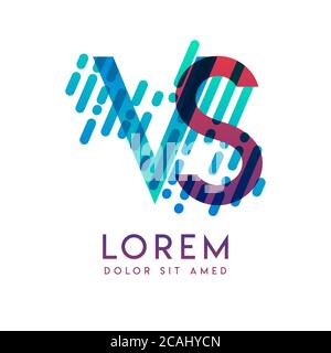 VS logo with the theme of galaxy speed and style that is suitable for creative and business industries. SV Letter Logo design for all webpage media an Stock Vector