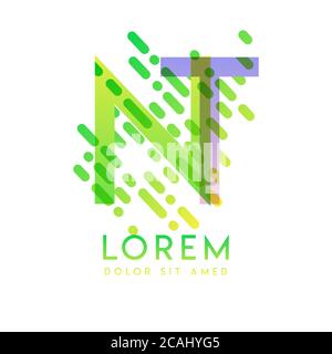 NT logo with the theme of galaxy speed and style that is suitable for creative and business industries. TN Letter Logo design for all webpage media an Stock Vector