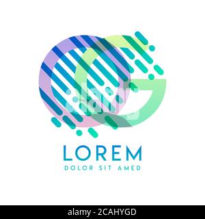 QG logo with the theme of galaxy speed and style that is suitable for creative and business industries. GQ Letter Logo design for all webpage media an Stock Vector