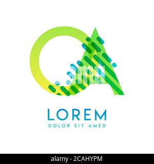 OA logo with the theme of galaxy speed and style that is suitable for creative and business industries. AO Letter Logo design for all webpage media an Stock Vector