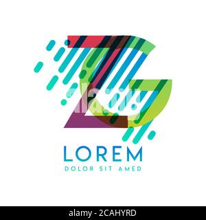 ZG logo with the theme of galaxy speed and style that is suitable for creative and business industries. GZ Letter Logo design for all webpage media an Stock Vector