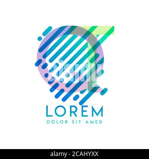 QT logo with the theme of galaxy speed and style that is suitable for creative and business industries. TQ Letter Logo design for all webpage media an Stock Vector