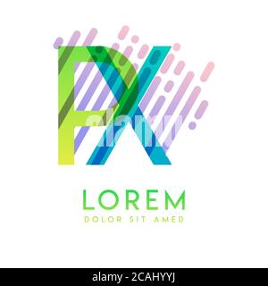 PX logo with the theme of galaxy speed and style that is suitable for creative and business industries. XP Letter Logo design for all webpage media an Stock Vector