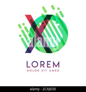 XO logo with the theme of galaxy speed and style that is suitable for creative and business industries. OX Letter Logo design for all webpage media an Stock Vector