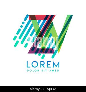ZW logo with the theme of galaxy speed and style that is suitable for creative and business industries. WZ Letter Logo design for all webpage media an Stock Vector